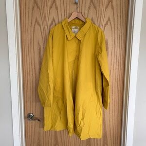 Yellow Women's Lightweight, Water Resistant Rain Coat